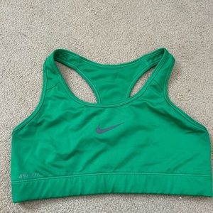 Green Nike sports bra